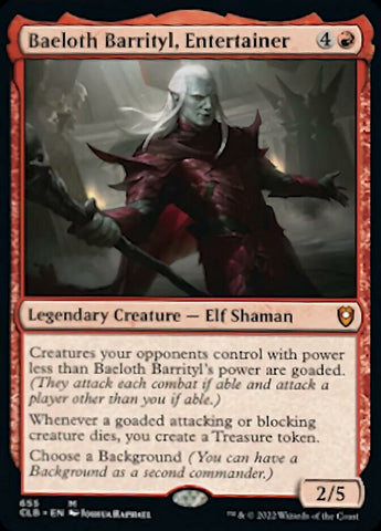 Baeloth Barrityl, Entertainer [Commander Legends: Battle for Baldur's Gate]