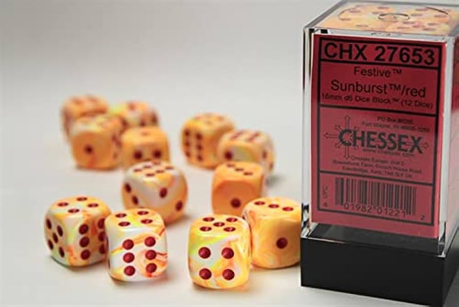 Chessex Festive D6 12pack Dice