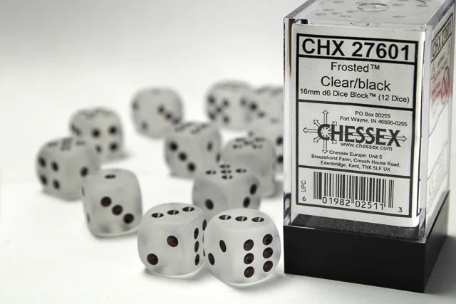 Chessex Frosted D6 12pack Dice