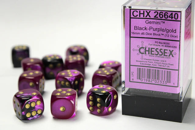 Chessex Gemini D6 12pack Dice