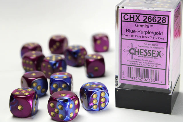 Chessex Gemini D6 12pack Dice