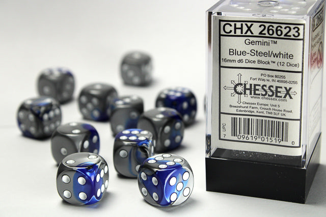 Chessex Gemini D6 12pack Dice
