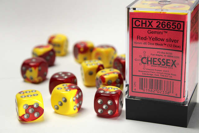 Chessex Gemini D6 12pack Dice