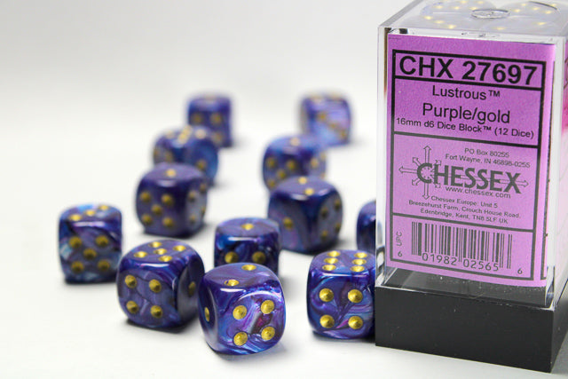 Chessex Lustrous D6 12pack Dice