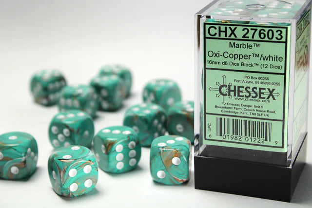 Chessex Marble D6 12pack Dice
