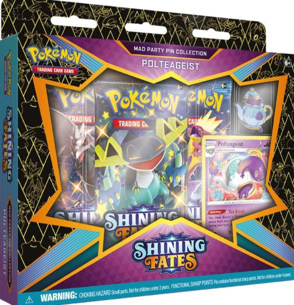 Pokemon Shining Fates Mad Party Pin Collection