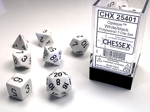 Chessex Opaque Polyhedral 7 Die Set