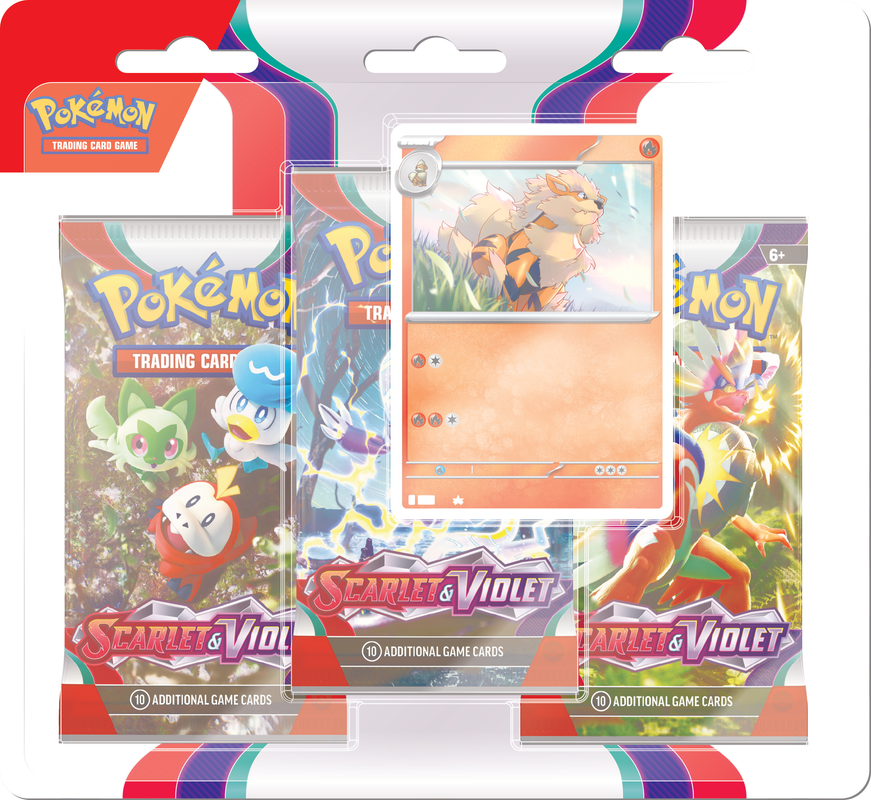 Scarlet & Violet: Base Set - 3-Pack Blister (Arcanine)