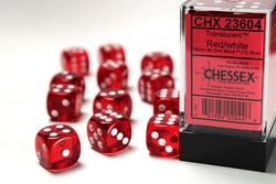 Chessex Translucent D6 12pack Dice