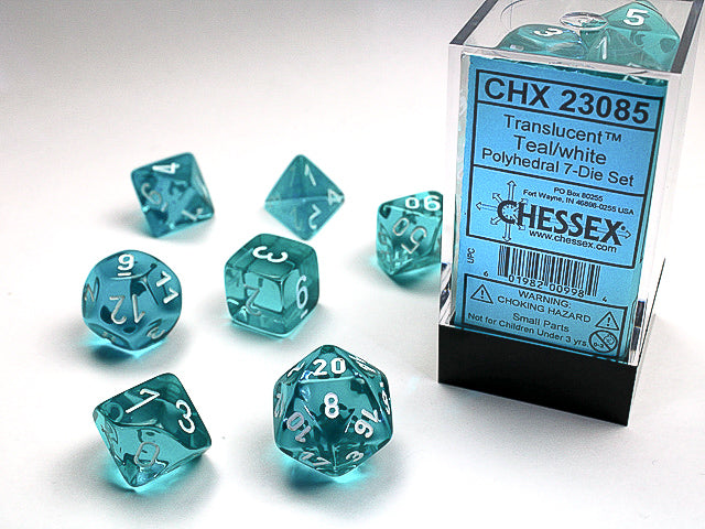 Chessex Translucent Polyhedral 7 Die Set