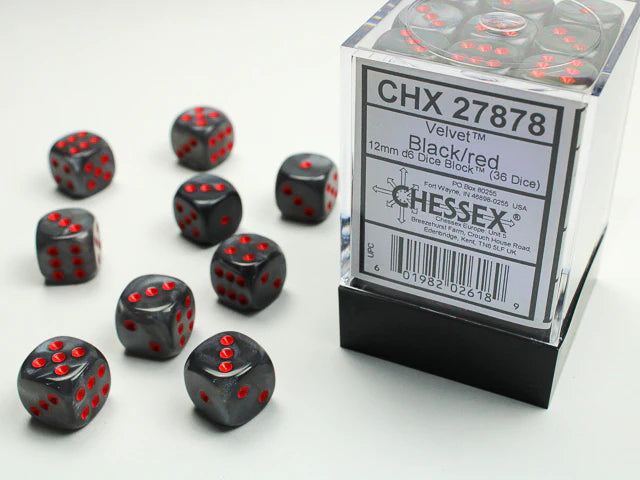 Chessex Velvet D6 36pack Dice